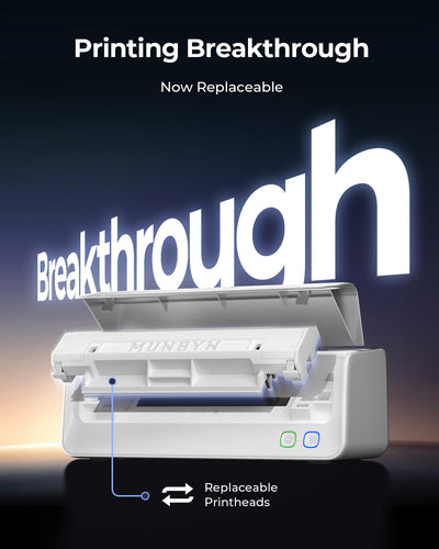 MUNBYN RealWriter 405B Bluetooth Printer & Rectangle Labels Pet Packaging Pro Kit