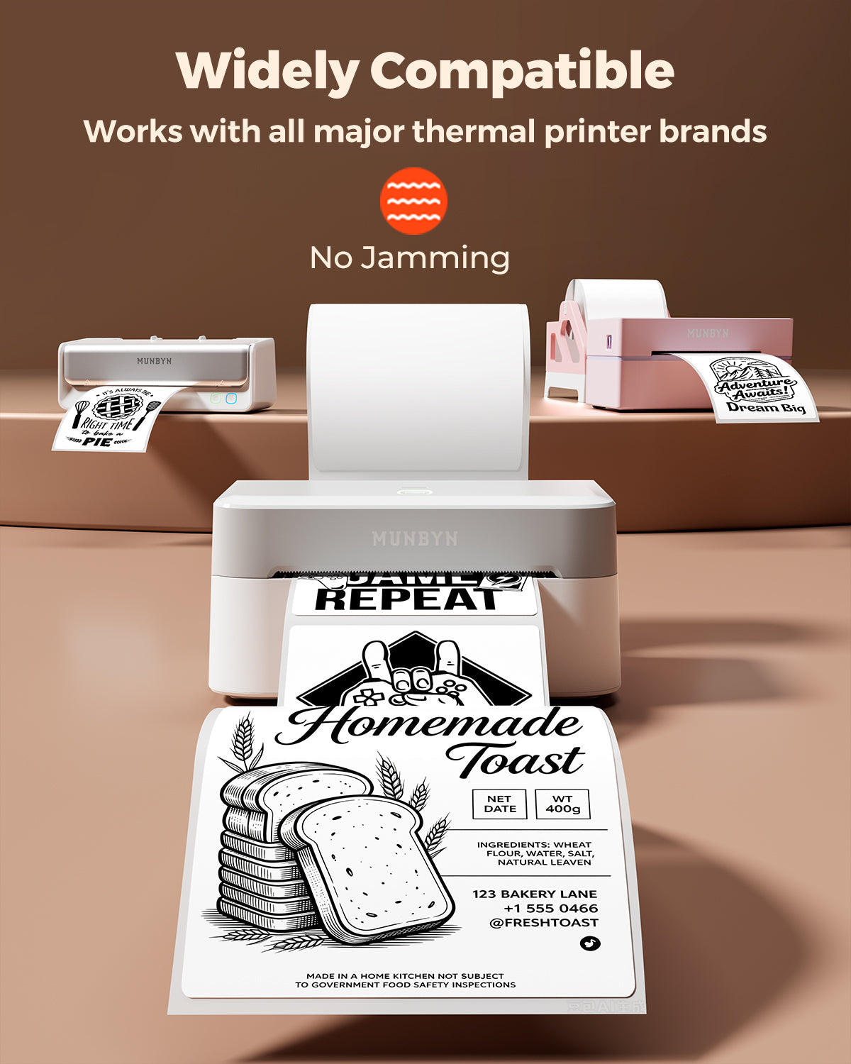 MUNBYN 4"x 5" Rectangle Thermal Labels for Shipping & Price Tag Stickers