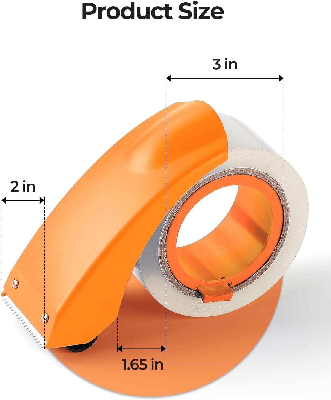 MUNBYN handheld tape dispenser gun is designed to hold wider, 3-inch wide tape rolls.