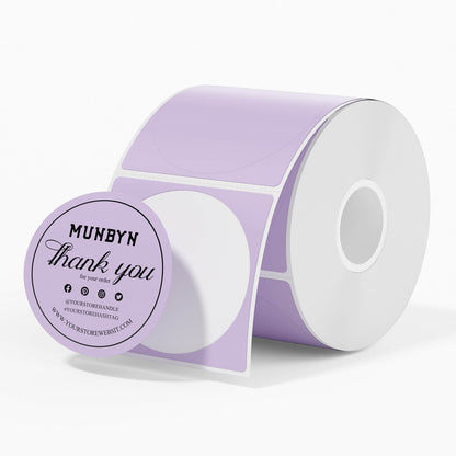 MUNBYN 2"x2" Generic Circle Series Thermal Labels (750/Roll)