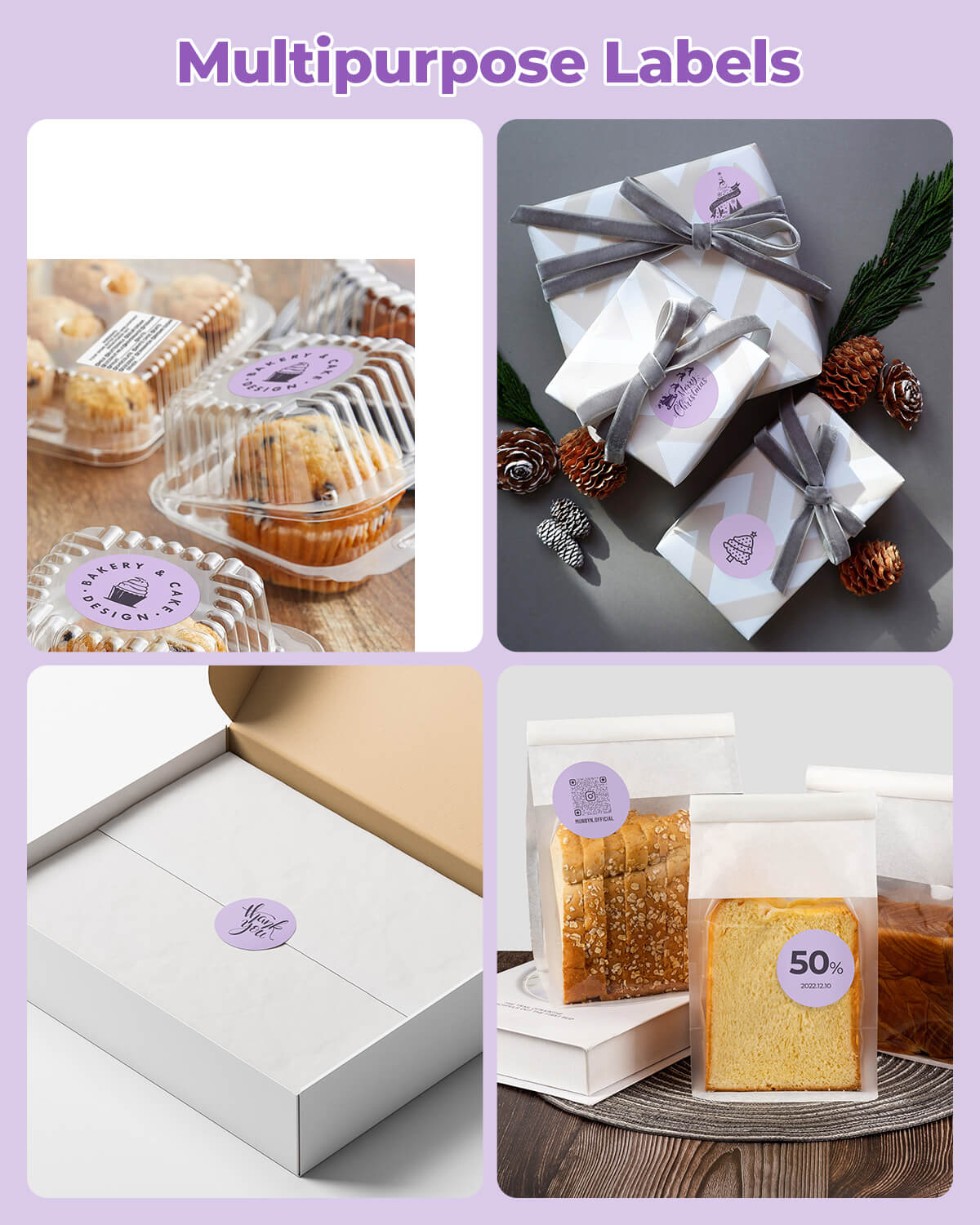 MUNBYN 2"x2" Generic Circle Series Thermal Labels (750/Roll)