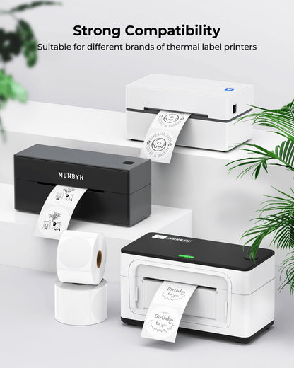 MUNBYN 2"x2" Generic Circle Series Thermal Labels (750/Roll)