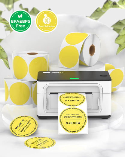 MUNBYN 2"x2" Generic Circle Series Thermal Labels (750/Roll)