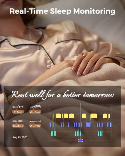 MUNBYN Smart Ring with Sleep and Health Tracking