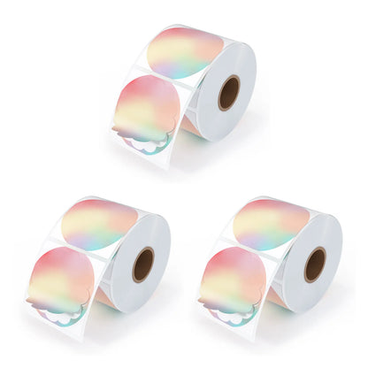 MUNBYN 2.3" Innovative Rainbow Labels - 500pcs