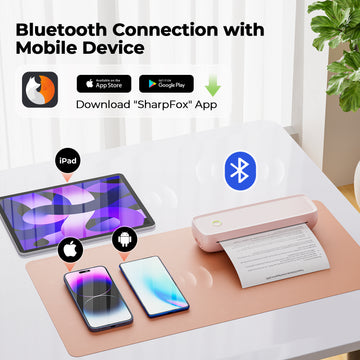 MUNBYN ITP04 Inkless A4 Portable Wireless Printer - White