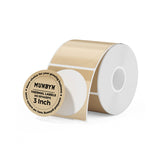 3-inch circle labels printed on MUNBYN label printer paper, showing clear, circular label design for packaging or organization.
