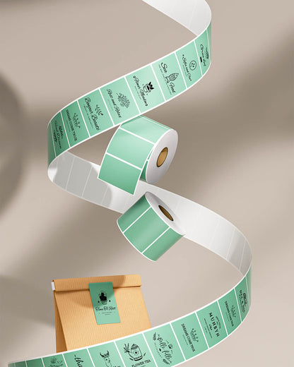 MUNBYN 2.25"x1.25" Generic Rectangle Series Thermal Labels (1000/Roll)