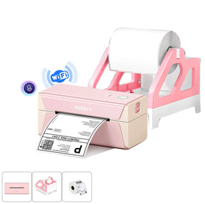 MUNBYN RealWriter 401 AirPrint Voice Controlled Thermal Label Printer （Pink）