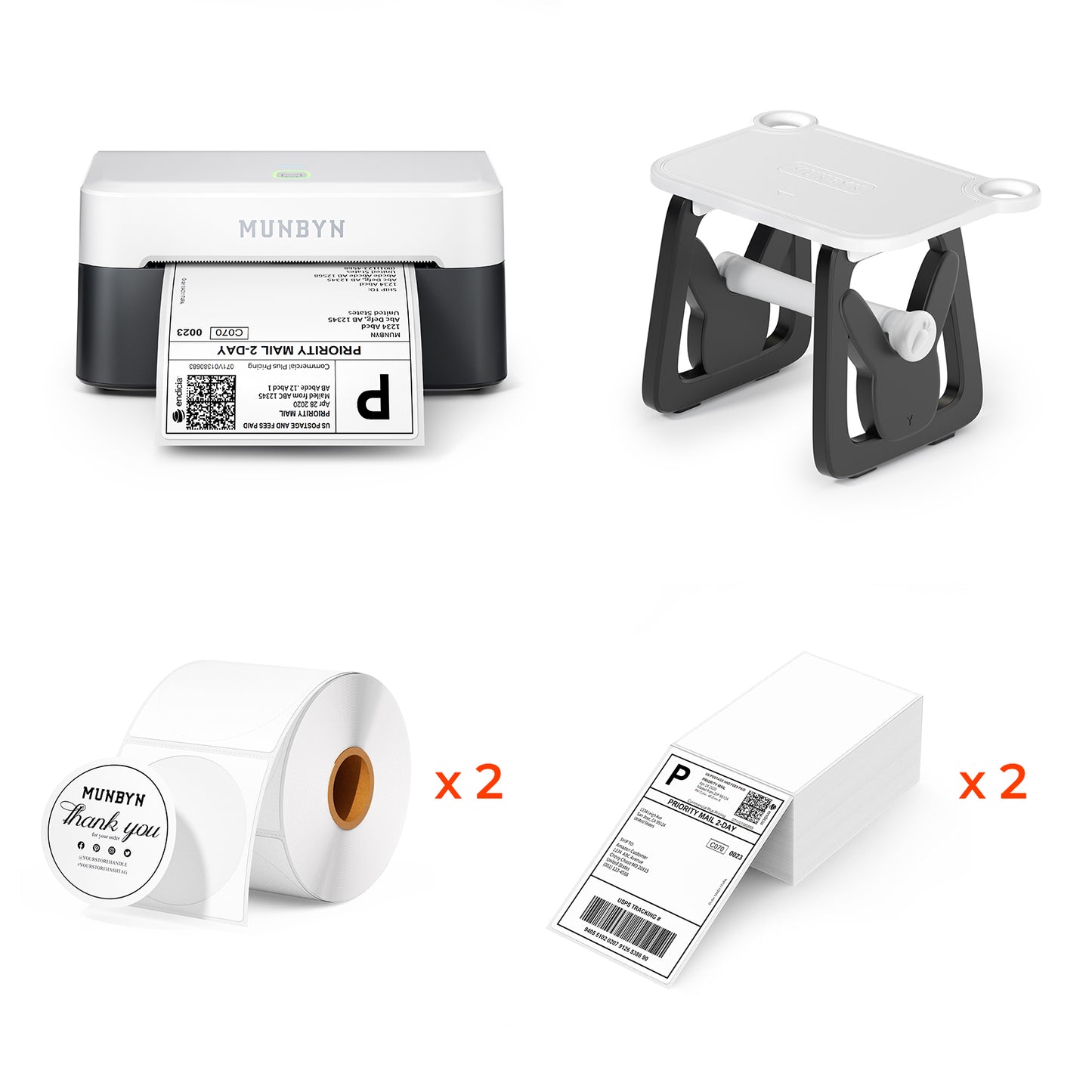 MUNBYN RealWriter 403B Bluetooth Thermal Label Printer Kit