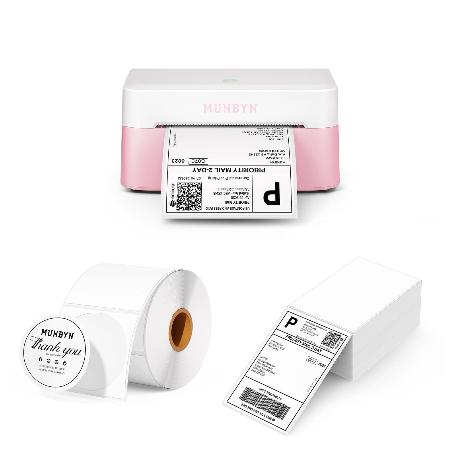MUNBYN RealWriter 403B Bluetooth Thermal Label Printer Kit