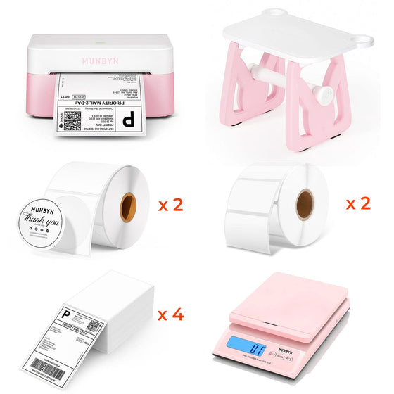 MUNBYN RW403B Bluetooth Thermal Label Printer All-in-One Fulfillment Kit