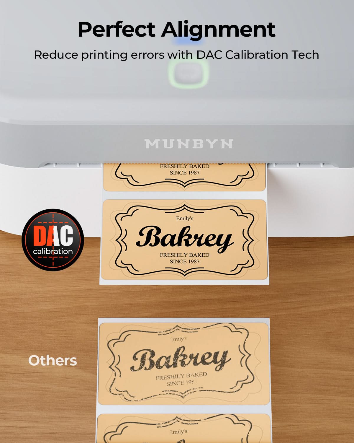 MUNBYN RealWriter 403B Bluetooth Printer & 4x6 Fanfold Labels Candle Shipping Starter Kit
