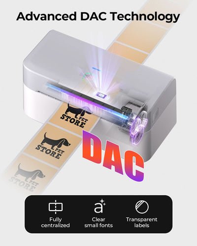 MUNBYN RealWriter 403B Bluetooth Printer & 4x6 Fanfold Labels Candle Shipping Starter Kit