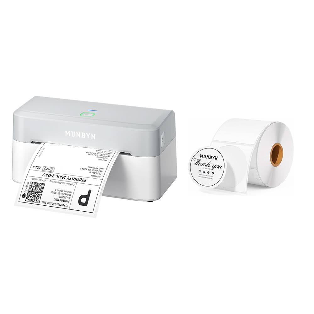 MUNBYN RealWriter 403B Bluetooth Thermal Label Printer Starter Kits