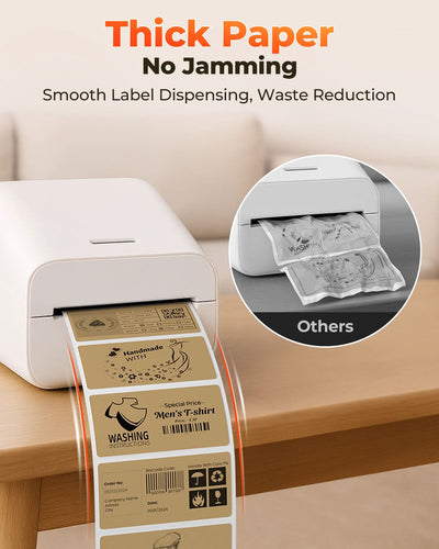 MUNBYN RealWriter 403B Bluetooth Printer & 4x2 Labels Handmade Product Starter Kit