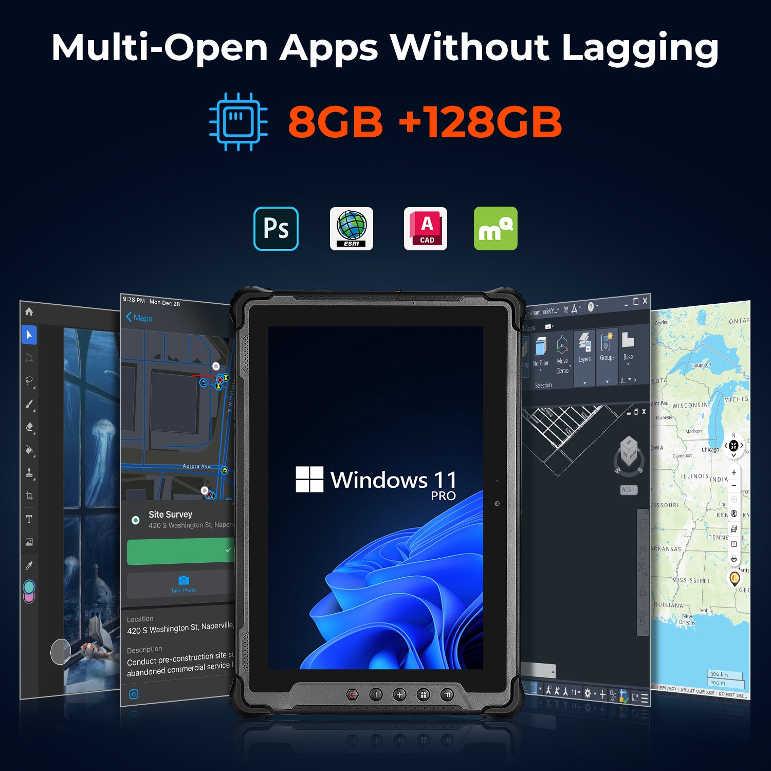 Rugged Tablet with Windows 11 Pro