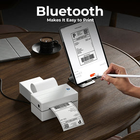 MUNBYN P130B Bluetooth label printer uses Bluetooth for easy and fast connectivity, allowing you to print from your smartphone and tablet wirelessly.