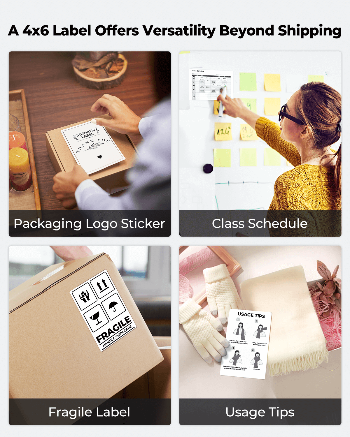MUNBYN Supplement Packaging Label Kit | Custom Health & Wellness Supply Pack