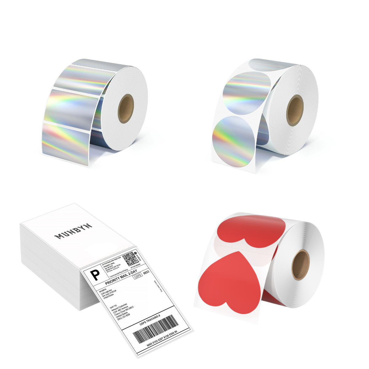 MUNBYN Thermal Labels Bundle for Jewelry