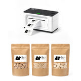MUNBYN RealWriter 941B Bluetooth Printer & Rectangle Labels Pet Packaging Starter Kit