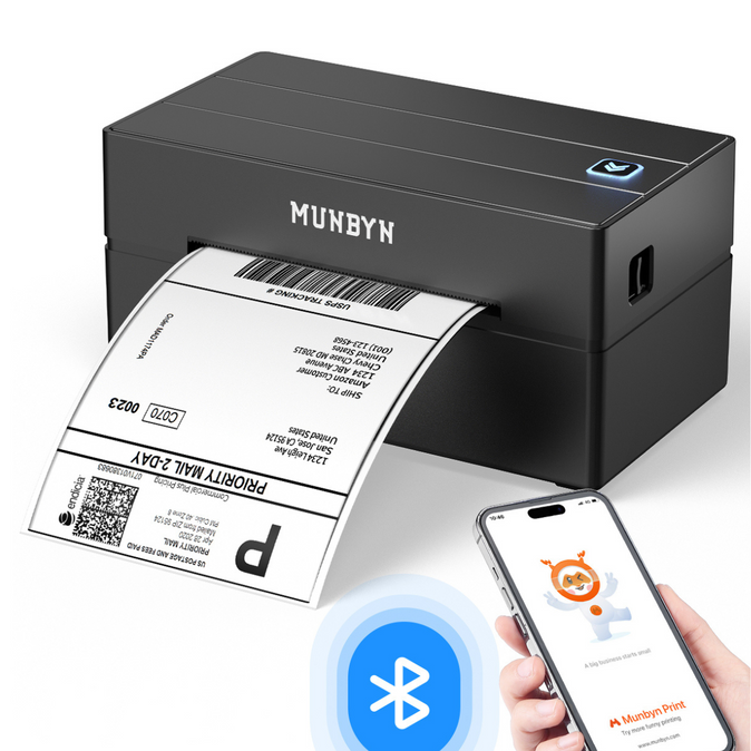 MUNBYN RealWriter 130B Bluetooth Thermal Label Printer