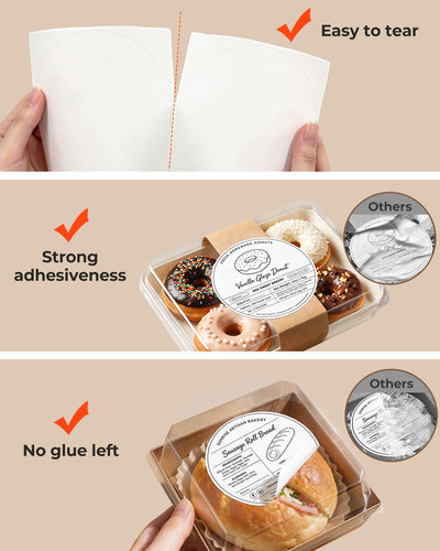 MUNBYN 4"x 4" Perforated Generic Thermal Labels for Small Business & Bakery