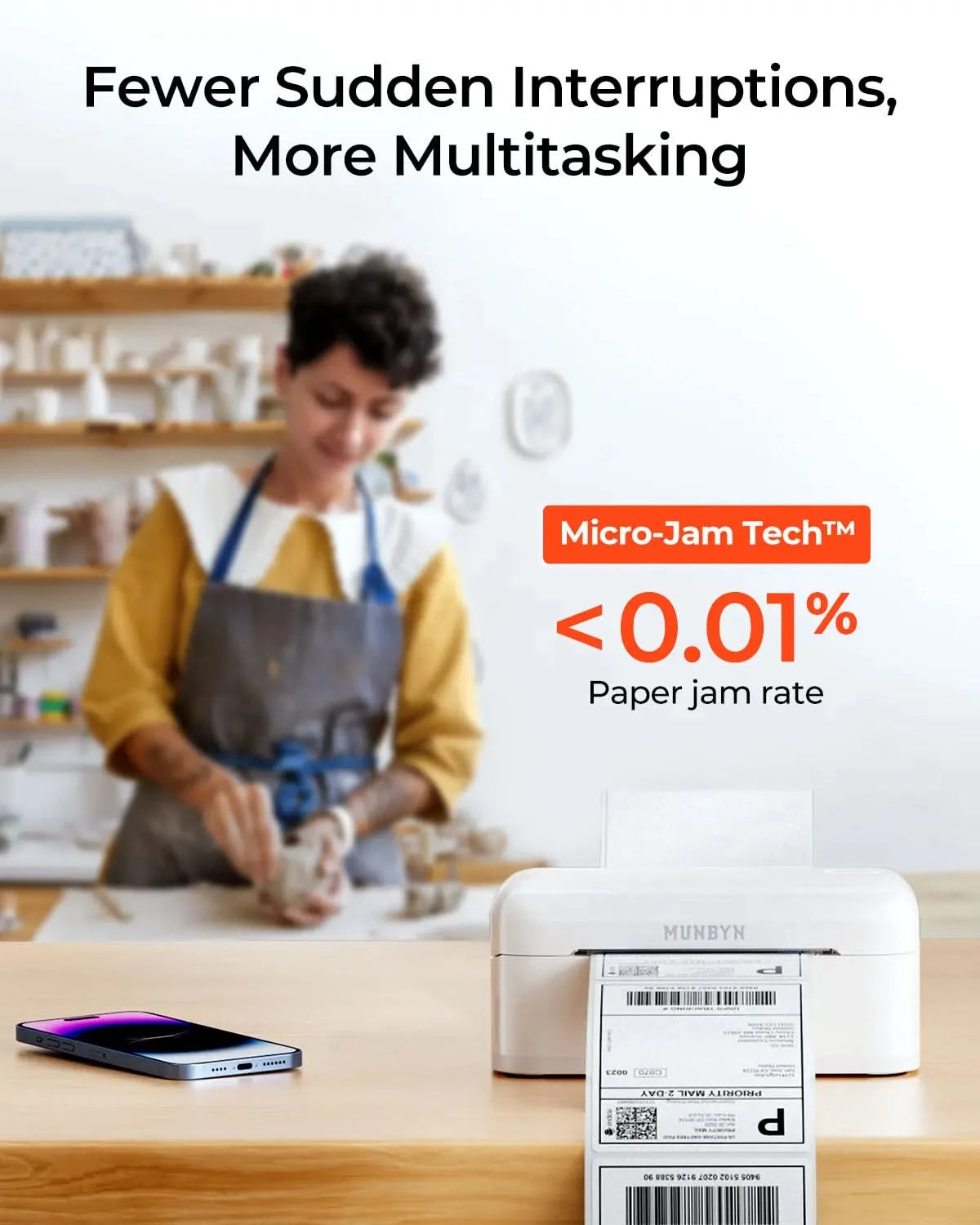 MUNBYN RealWritter Thermal Label Printer RW402B MUNBYN Munbyn realwritter thermal label printer rw402b munbyn
