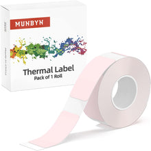 MUNBYN self-adhesive, durable label maker tape measures 15 x 30 mm (0.59” x 1.18”) and includes 210 labels per roll.