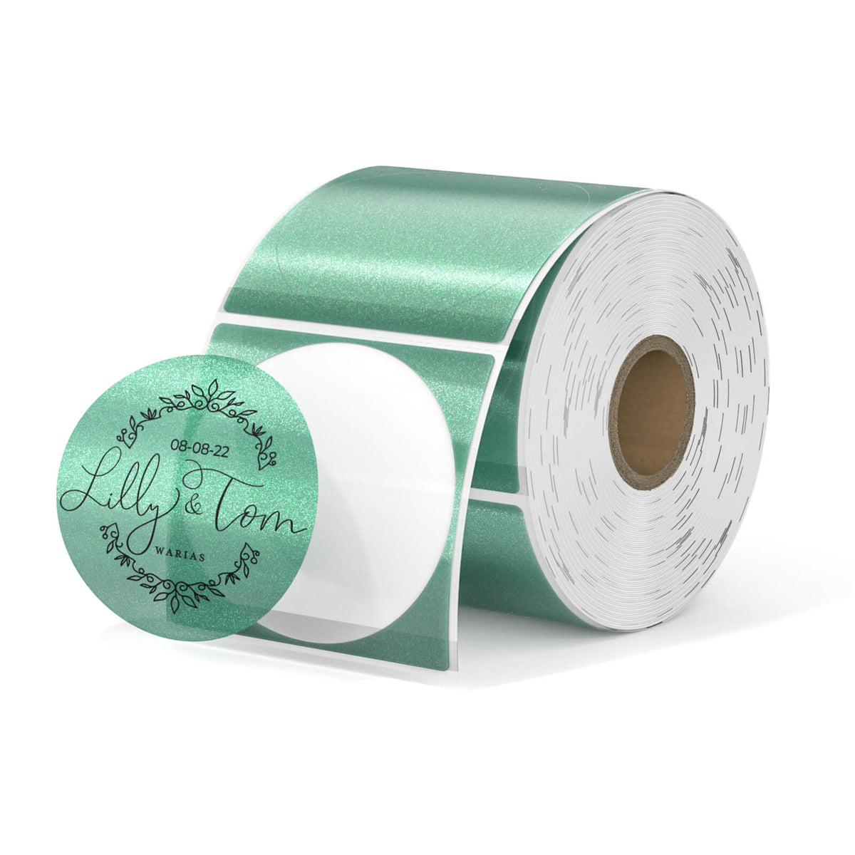 Light up your holiday season with the glimmer of MUNBYN Green Glitter Thermal Labels. 