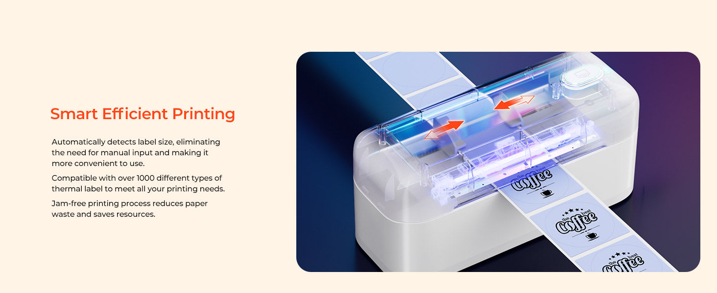 MUNBYN smart efficient printing