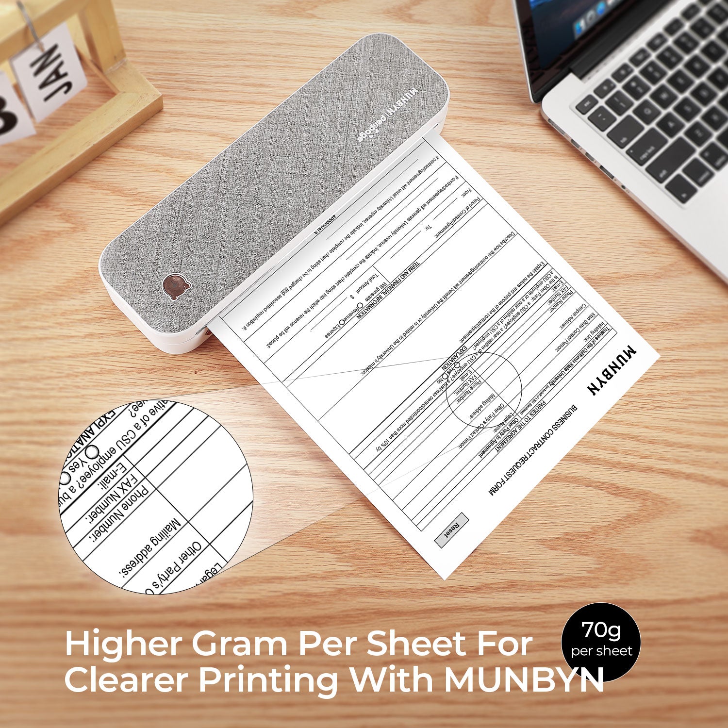 MUNBYN thermal paper roll offers clear and crisp printing results, making it ideal for producing highly legible text..