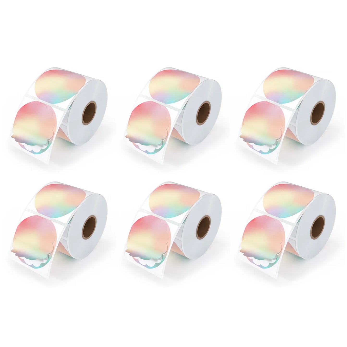 MUNBYN 2.3" Innovative Rainbow Labels - 500pcs