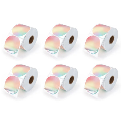 MUNBYN 2.3" Innovative Rainbow Labels - 500pcs