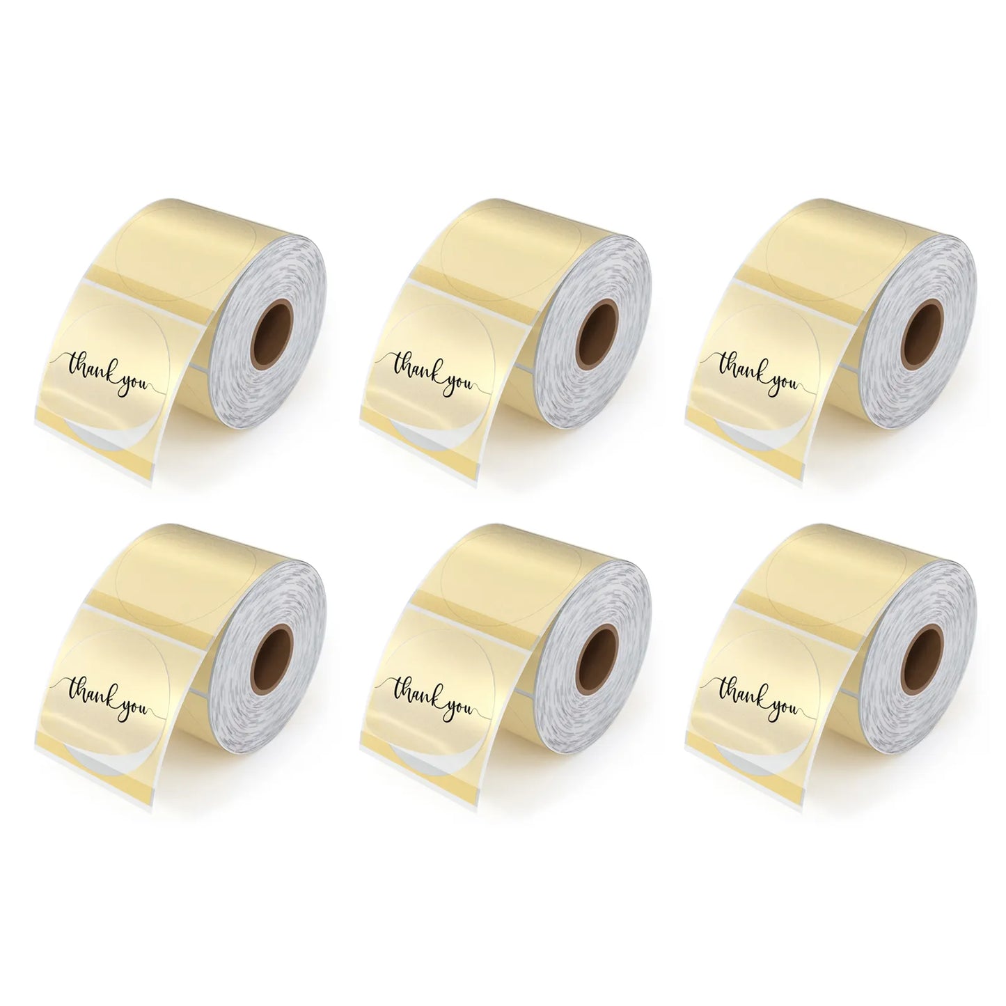 MUNBYN 2" Gold Transparent Glitter Thermal Roll Labels On Sale