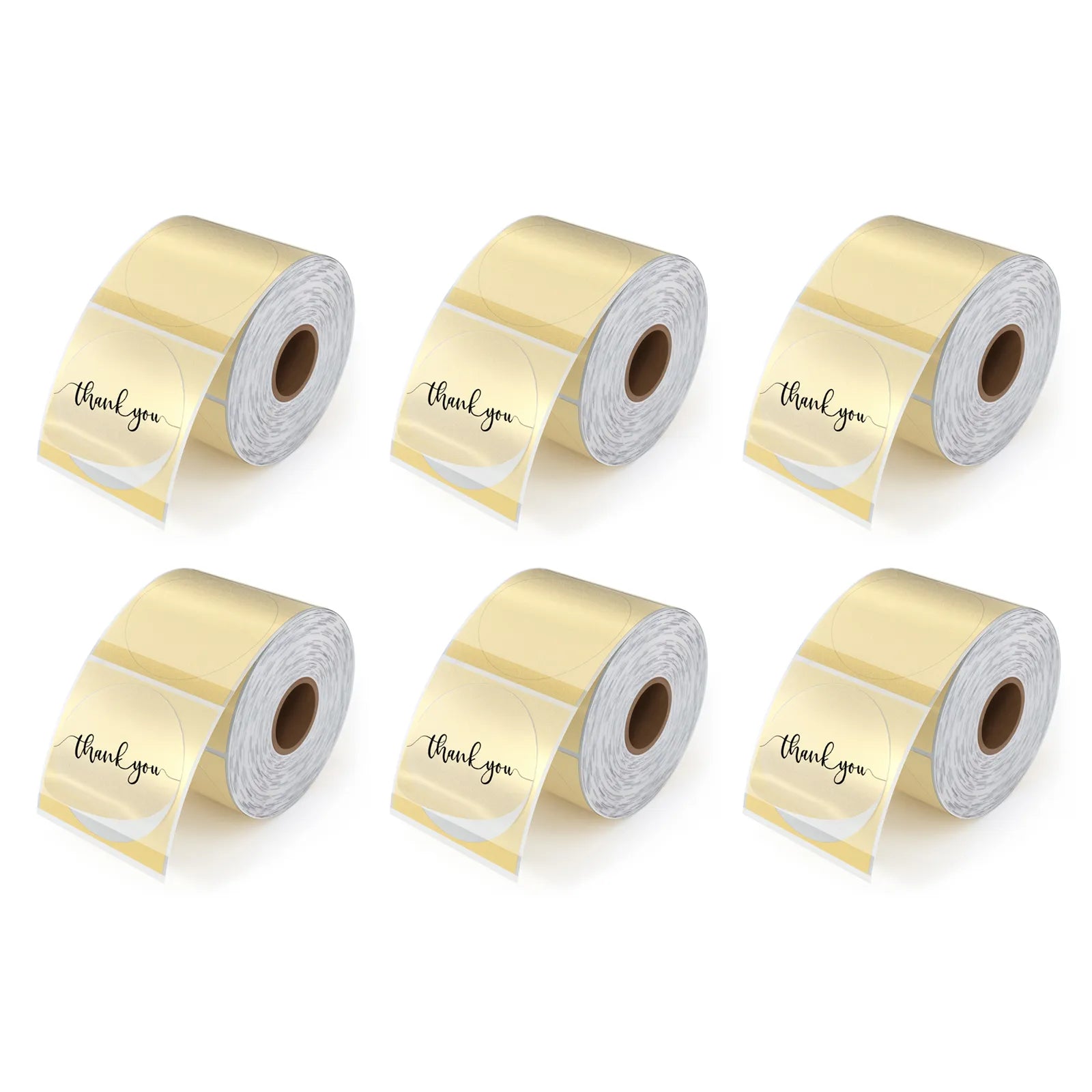 MUNBYN 2" Gold Transparent Glitter Thermal Roll Labels On Sale