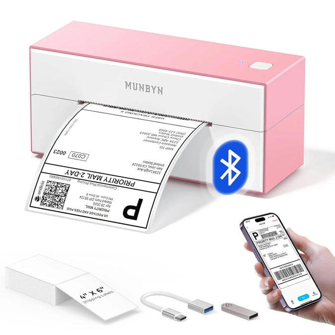 MUNBYN RealWriter 129B Bluetooth Thermal Label Printer
