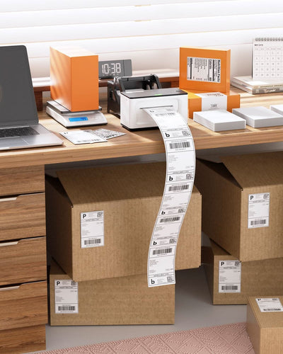 MUNBYN 4"x6" Fan-Fold Direct Thermal Shipping Labels (220/Stack) - MUNBYN