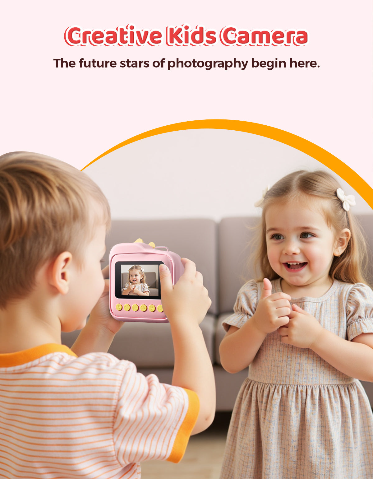 MUNBYN Kids Instant Print Camera 4-Color Thermal Printer