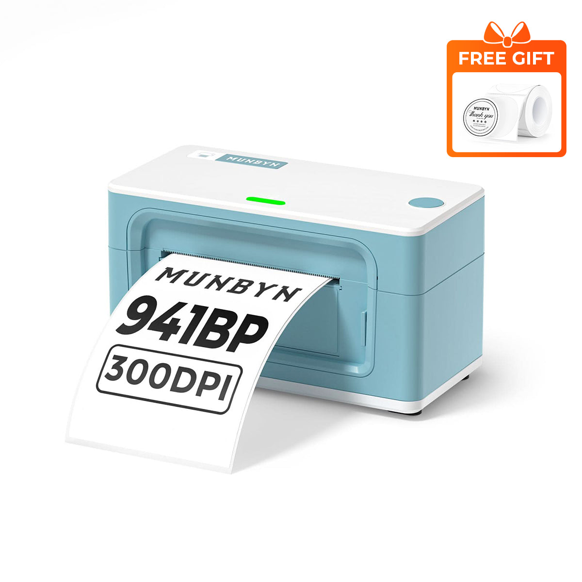 MUNBYN RW941BP 300DPI Bluetooth Thermal Label Printer