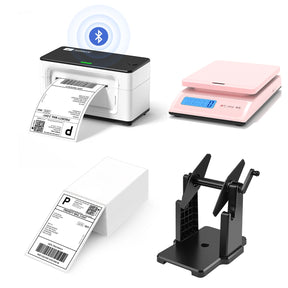 MUNBYN Upgraded Bluetooth Thermal Label Printer ITPP941B Starter Kit | White