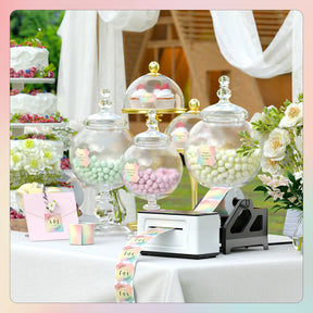 Get creative with MUNBYN fancy frame labels, and use them to decorate your party favors.