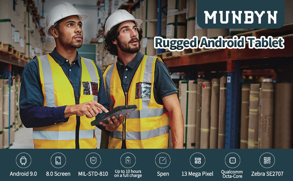 MUNBYN Rugged Android Tablet Scanner IRT01-2D