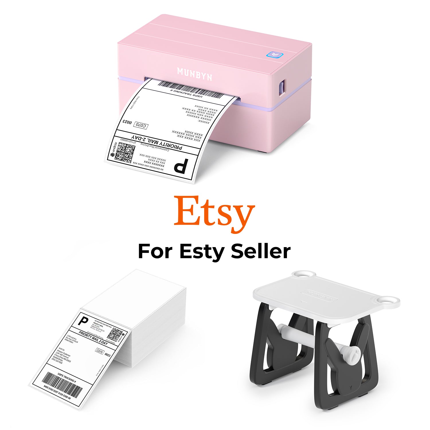 MUNBYN RealWriter 130B Printer & 4x6 Labels Etsy Shipping Classic Kit