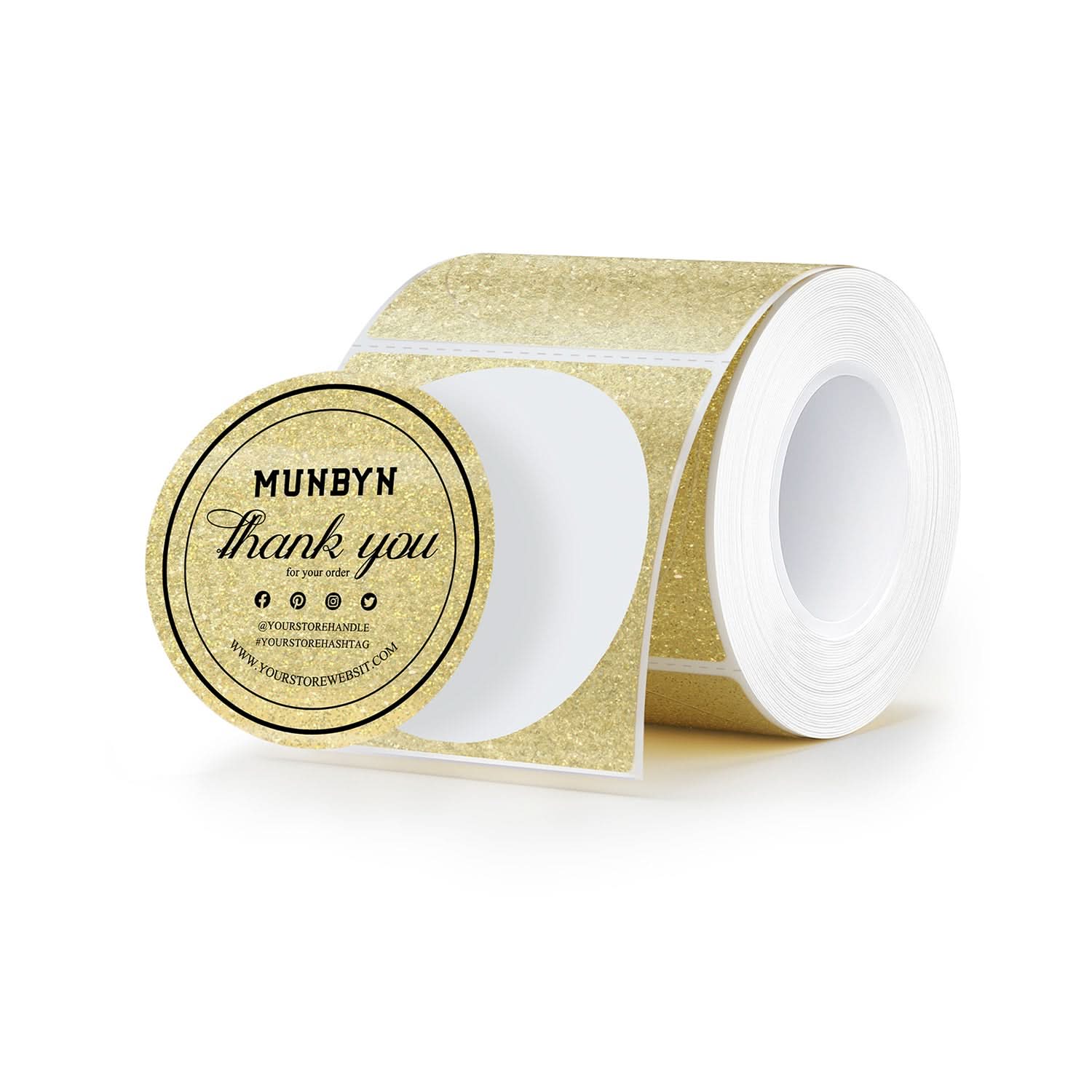 2" Glitter Series Labels
