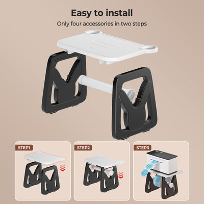 MUNBYN ILH02 label holder for label printer accessories, black and white, with five units shown on a white background.