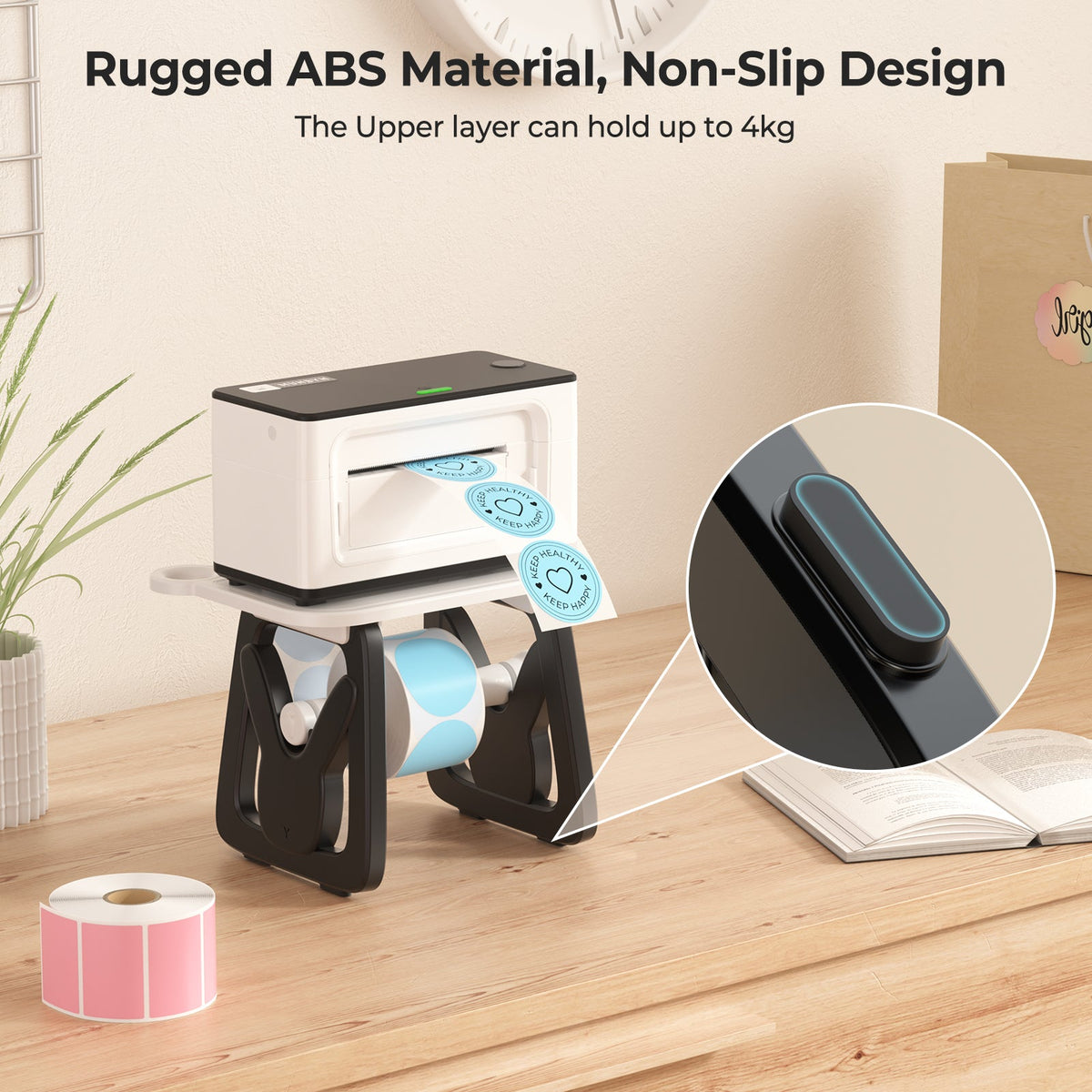 MUNBYN RealWriter 941BP Bluetooth Printer, Circle Labels & 3-in-1 Holder Candle Kit