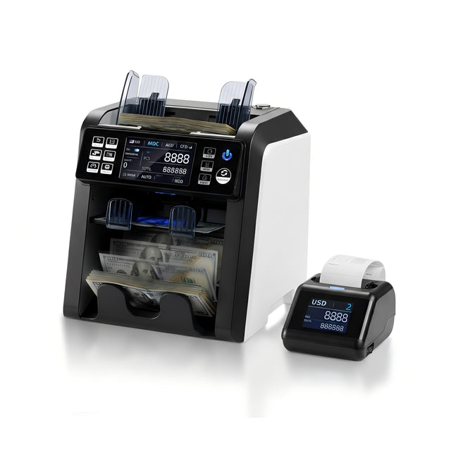 MUNBYN IMC23 Mixed Denomination Money Counter with Thermal Printer