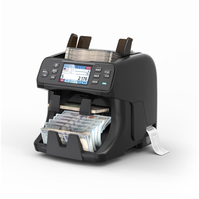 MUNBYN IMC40 2-Pocket Mixed Denomination Money Counter