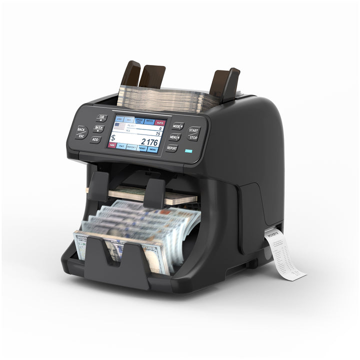 MUNBYN IMC40 2-Pocket Mixed Denomination Money Counter